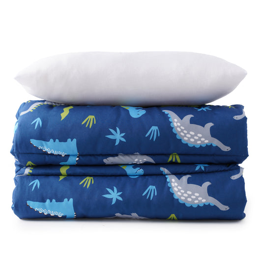Toddler Nap Mat-Dinosaur Deep Blue