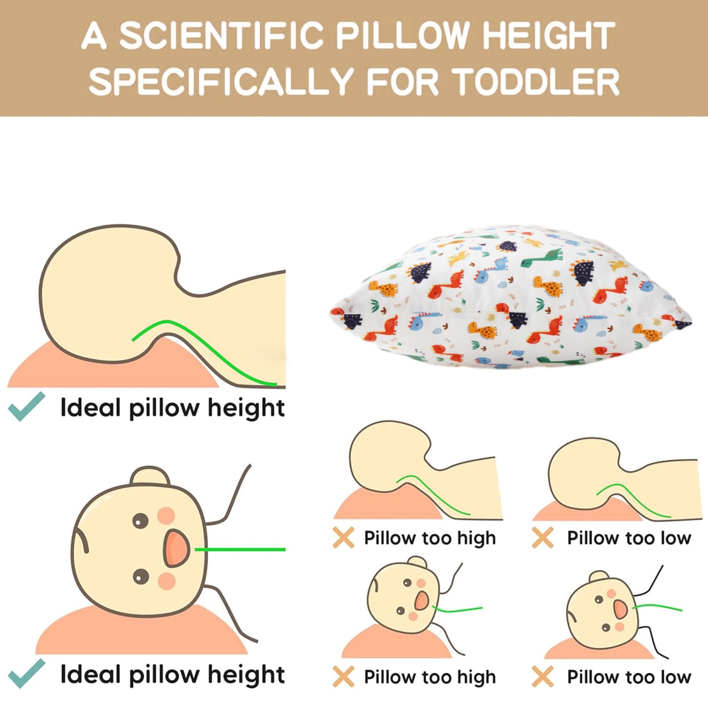 Toddler Pillows-Dinosaur