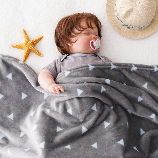 Kids Blanket-GreyTriangle