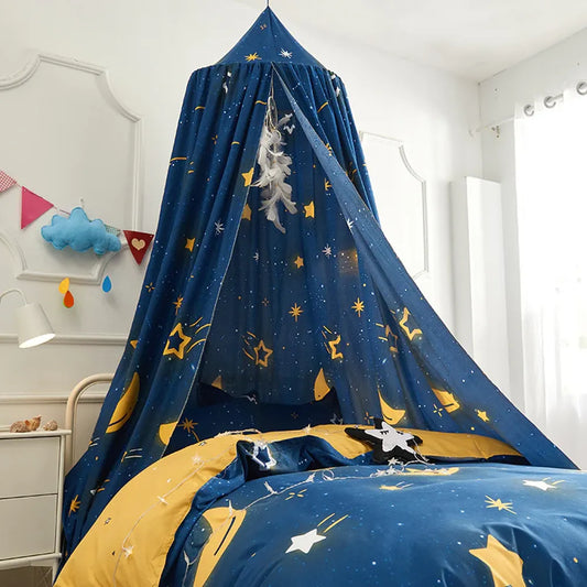 Bunnikins Clover Hanging Round Canopy Bed Curtains