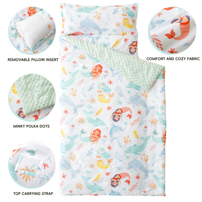 Toddler Nap Mat-Whale White