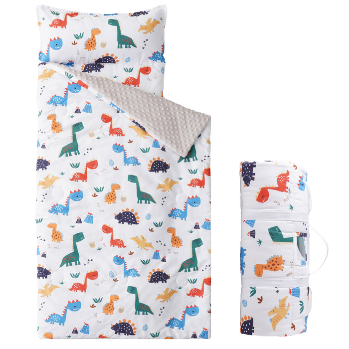 Toddler Nap Mat-Dinosaur White