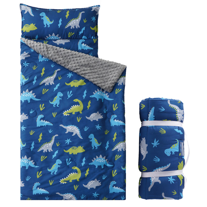 Toddler Nap Mat-Dinosaur Deep Blue