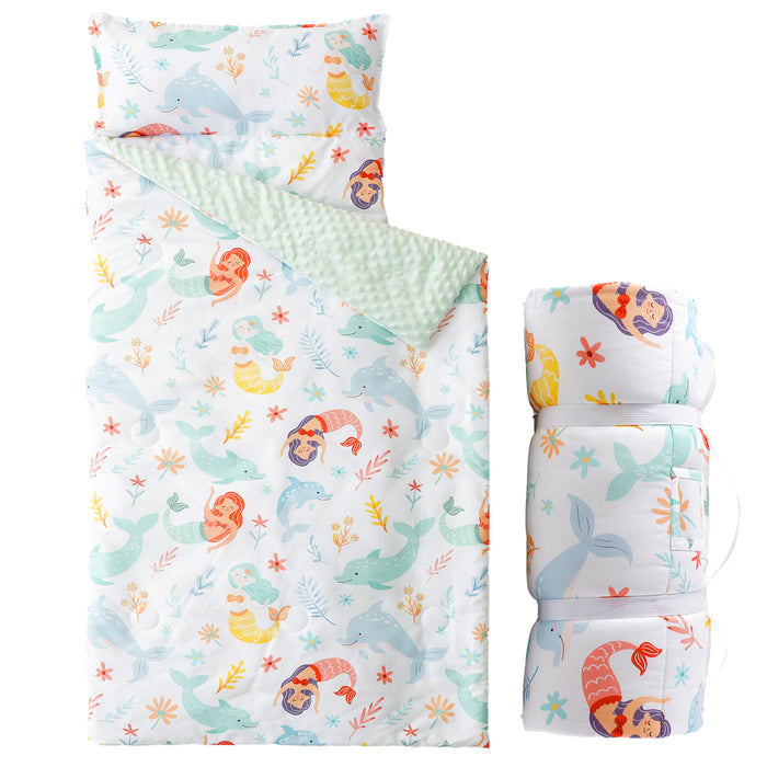 Toddler Nap Mat-Whale White