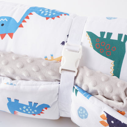 Toddler Nap Mat-Dinosaur White