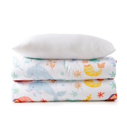 Toddler Nap Mat-Whale White