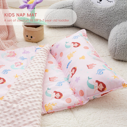 Toddler Nap Mat-Pink Mermaid