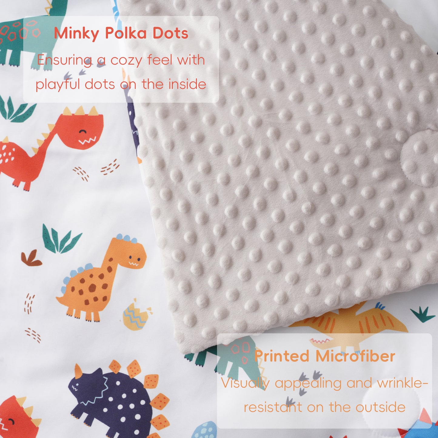 Toddler Nap Mat-Dinosaur White