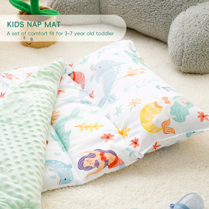 Toddler Nap Mat-Whale White