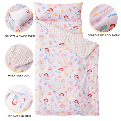 Toddler Nap Mat-Pink Mermaid