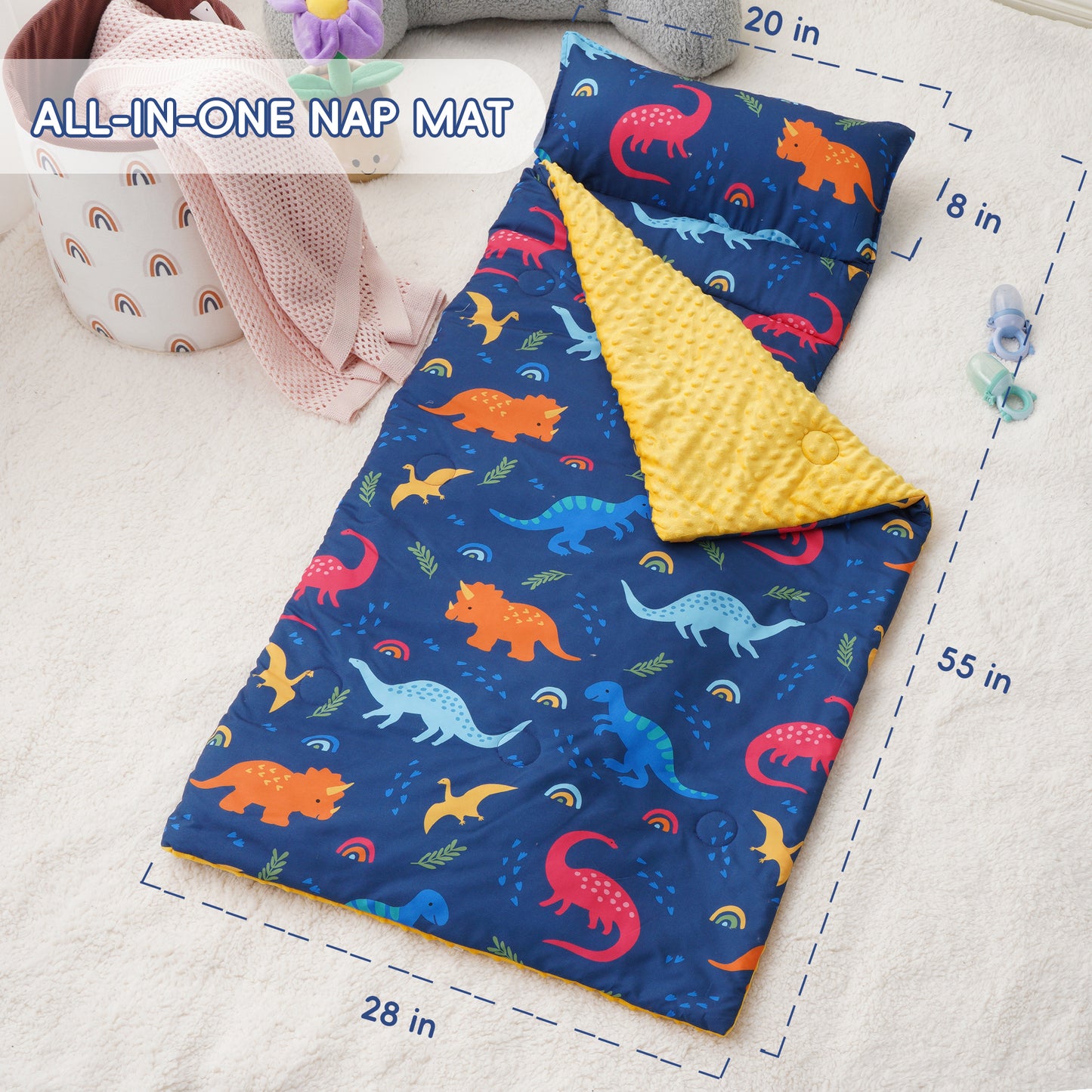 Toddler Nap Mat-Navy