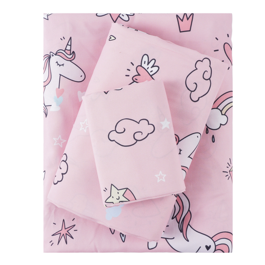 Kids Sheets Set-UnicornPink