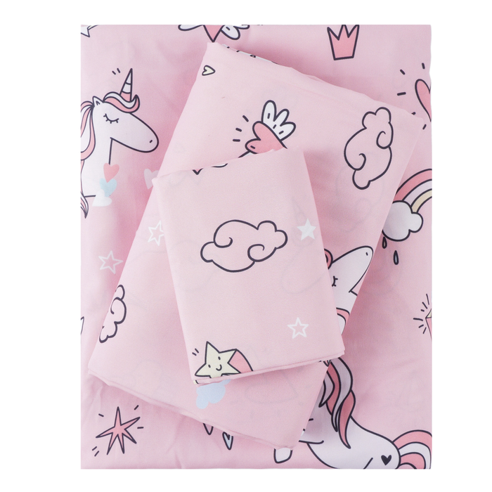 Kids Sheets Set-UnicornPink