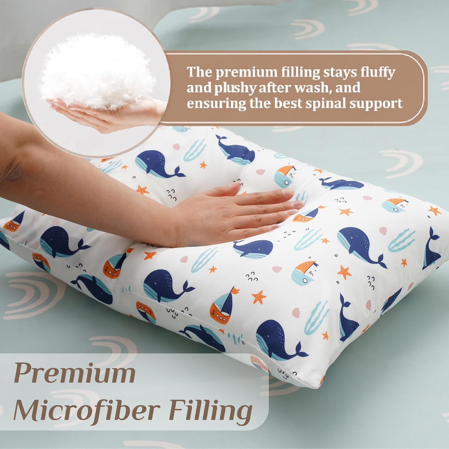 🔥Free Shipping🔥100% Cotton Printed Kids Sleeping Pillow