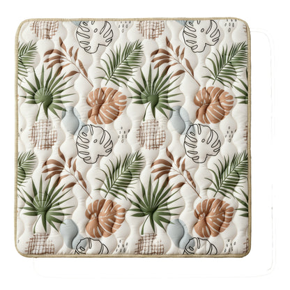 Baby Play Mat-Beige Leaves
