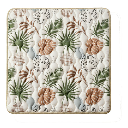 Baby Play Mat-Beige Leaves