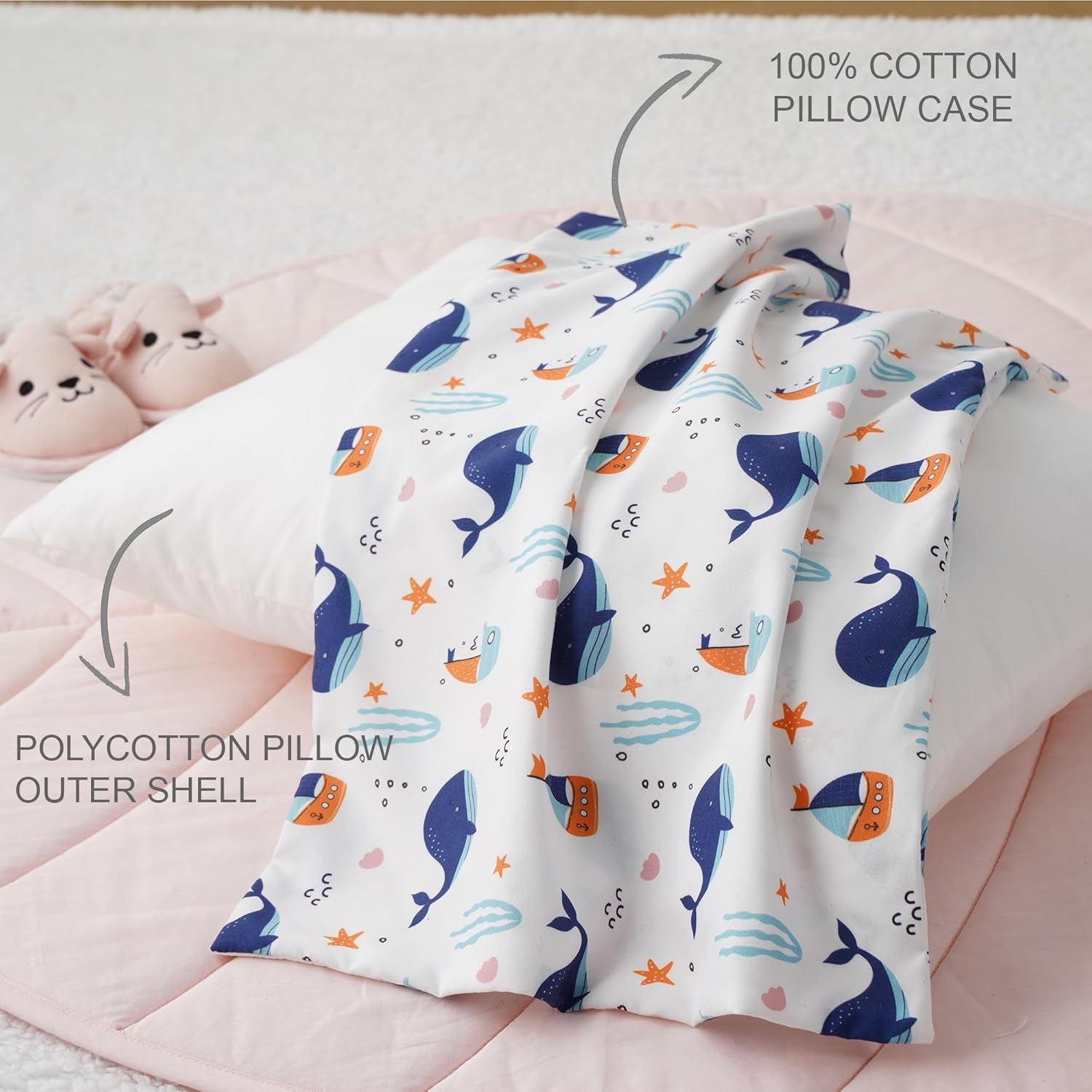 🔥Free Shipping🔥100% Cotton Printed Kids Sleeping Pillow