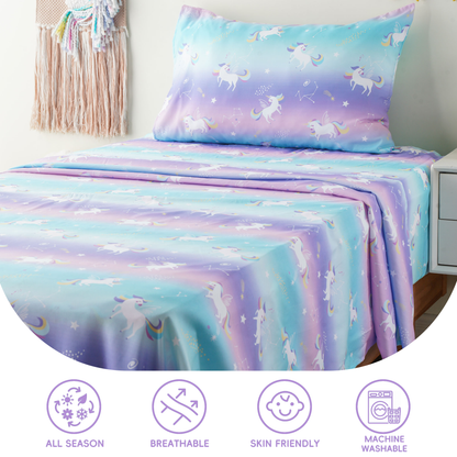 Kids Sheets Set-ColorfulUnicorn