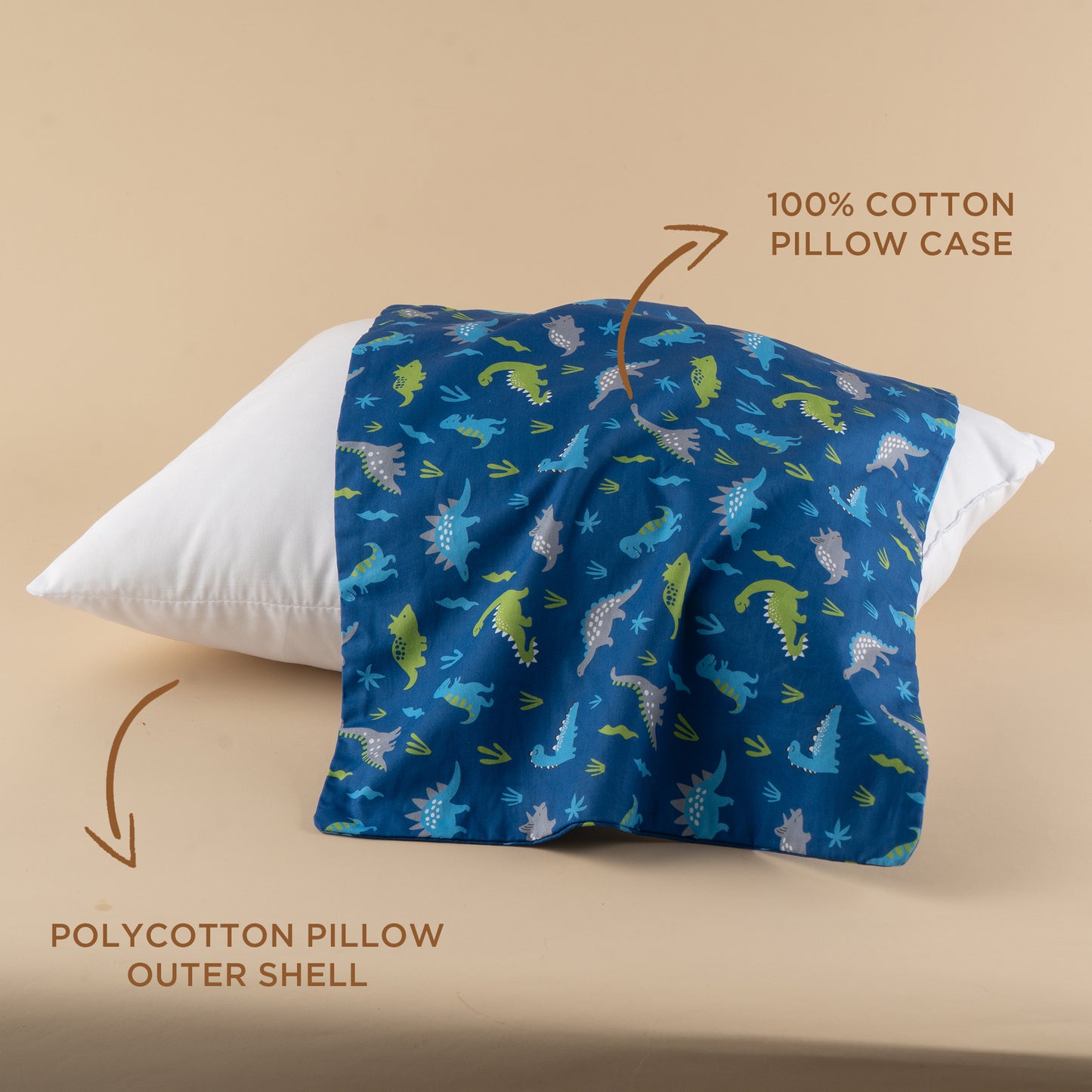 Toddler Pillows-BlueDinosaur