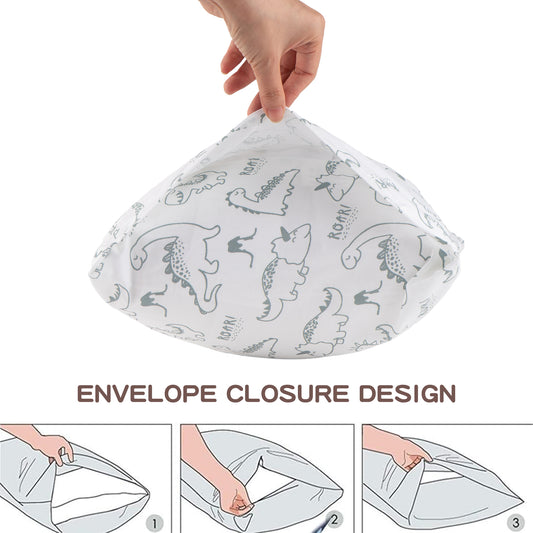 Toddler Pillows-WhiteDinosaur