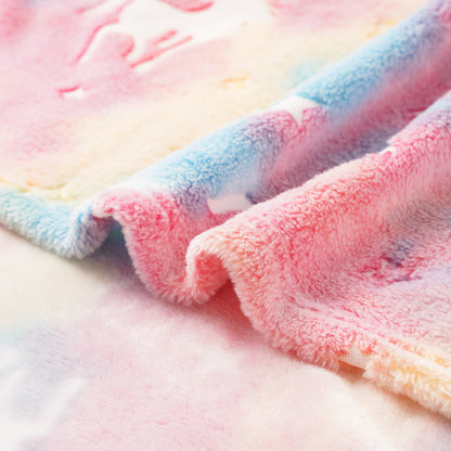 Glow in The Dark Kids Blankets-RainbowUnicorns
