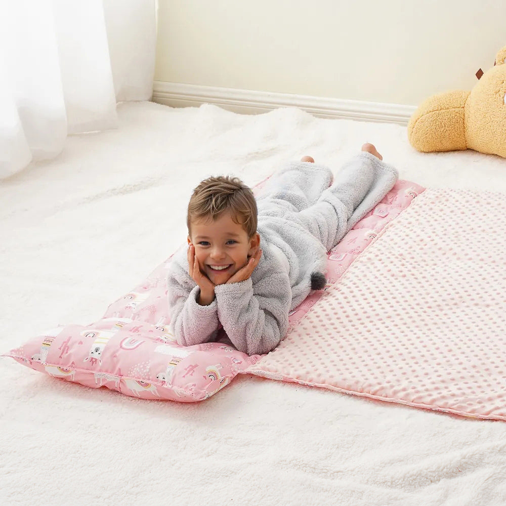 Colchoneta para siesta para niños pequeños con almohada extraíble 