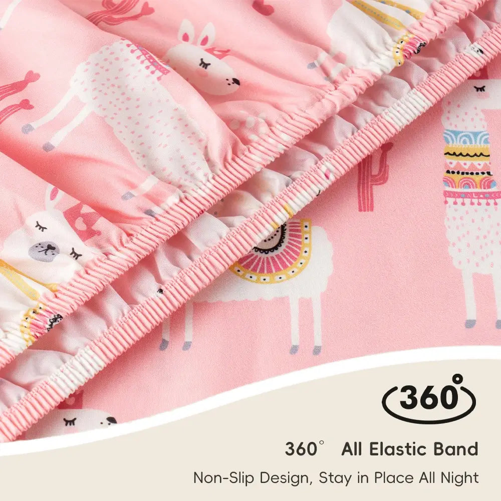 Bunnikins & Clover Unicorn Twin Sheet Set