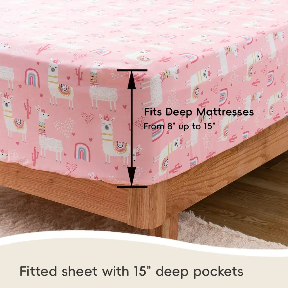 Bunnikins & Clover Unicorn Twin Sheet Set