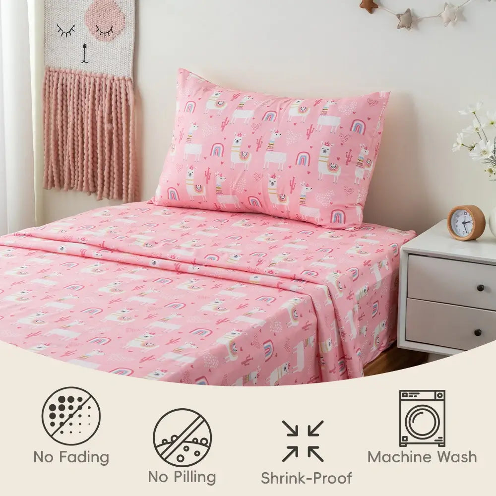 Bunnikins & Clover Unicorn Twin Sheet Set