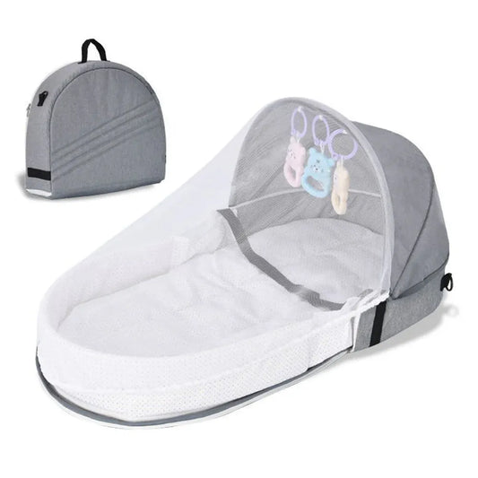 Foldable Baby Bed with Mosquito Net – Portable Crib