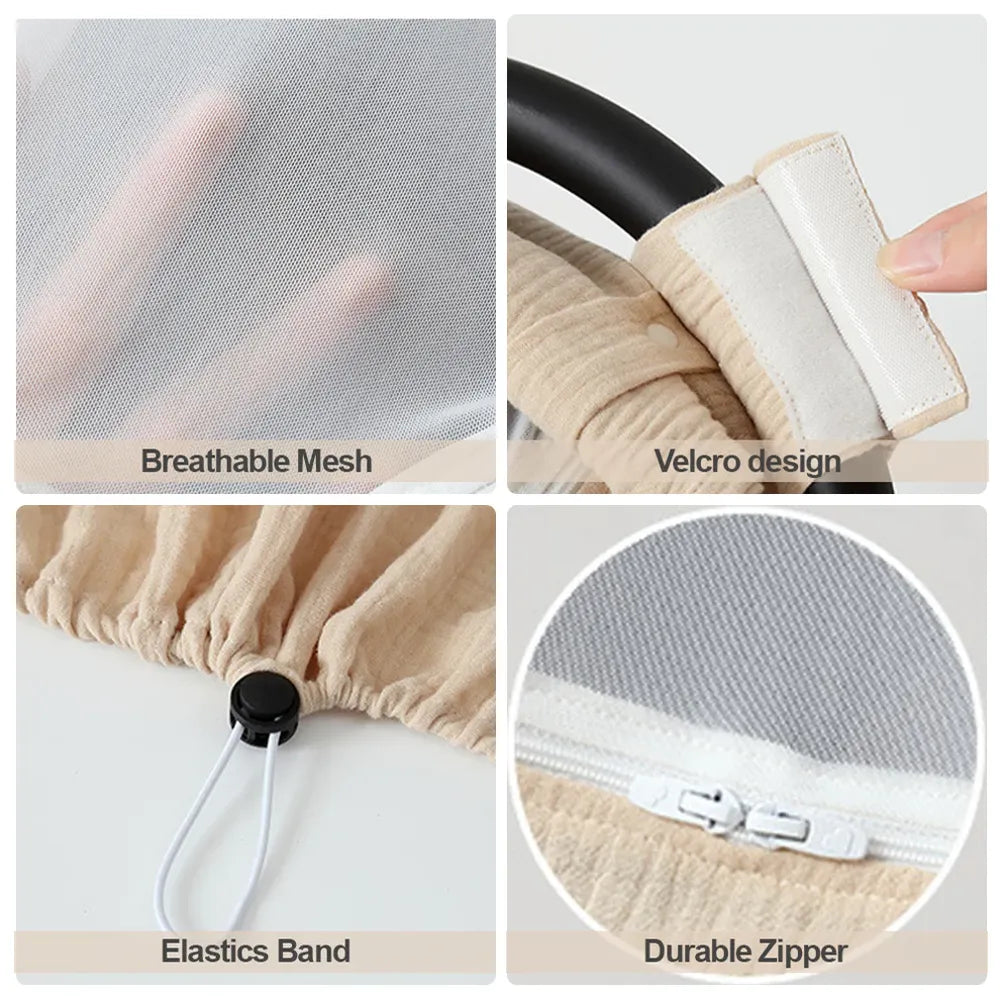 Bunnikins & Clover Baby Car Seat Net Cover