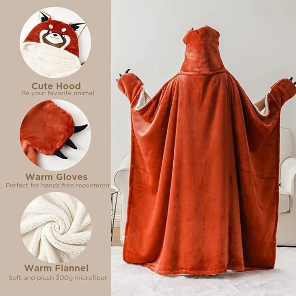 Bunnikins & Clover Hoodie Blanket for Adults
