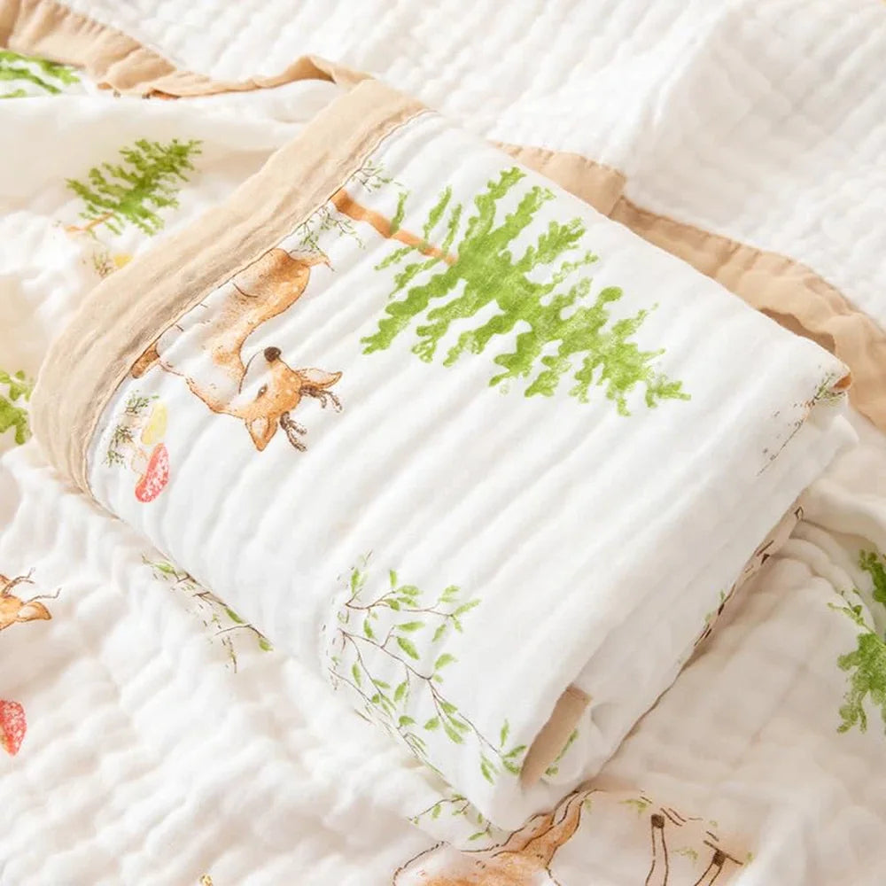 Bunnikins & Clover Muslin Baby Swaddle Blanket