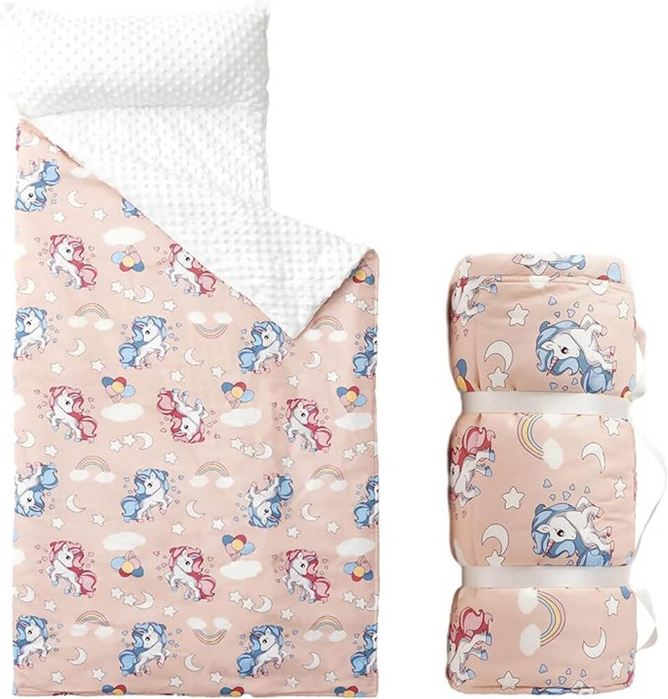 Cozy Nap Mat for Kids with Removable Pillow
