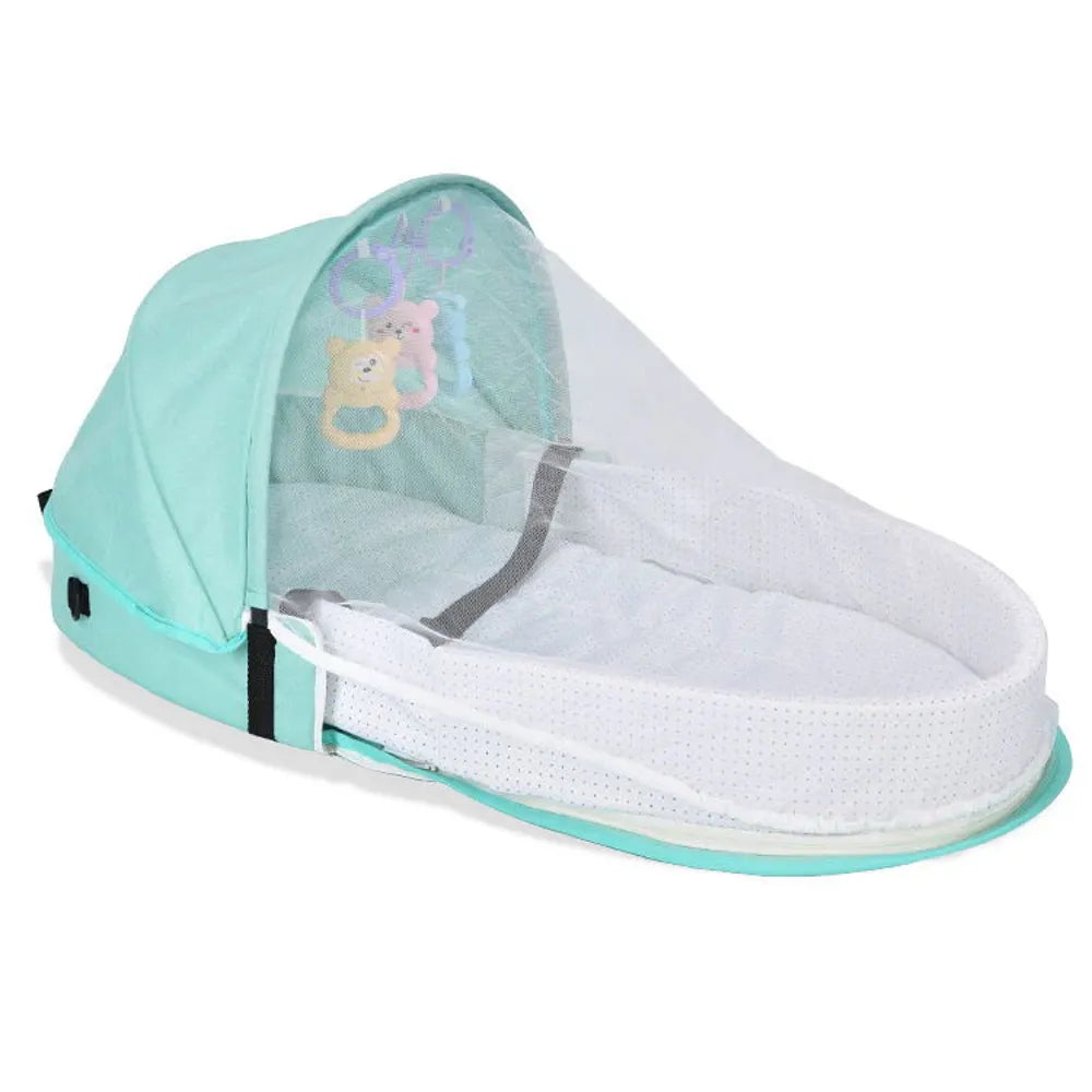 Foldable Baby Bed with Mosquito Net – Portable Crib
