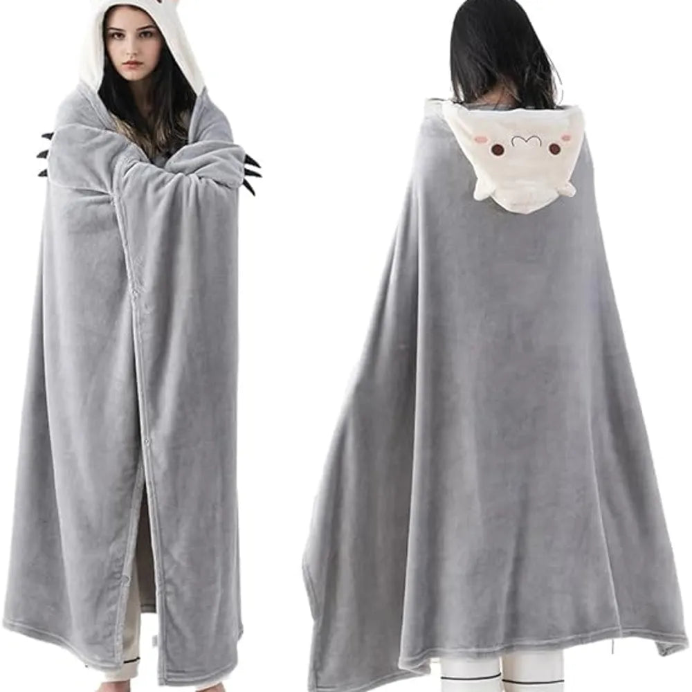 Bunnikins & Clover Hoodie Blanket for Adults
