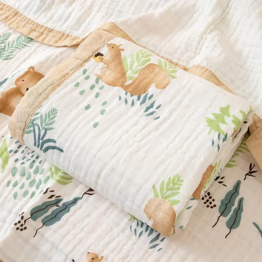 Bunnikins & Clover Muslin Baby Swaddle Blanket