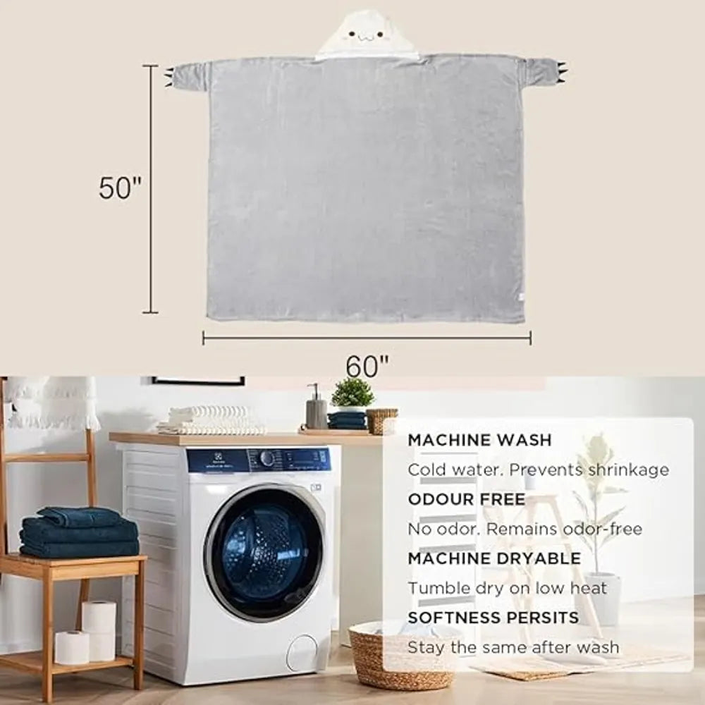 Bunnikins & Clover Hoodie Blanket for Adults