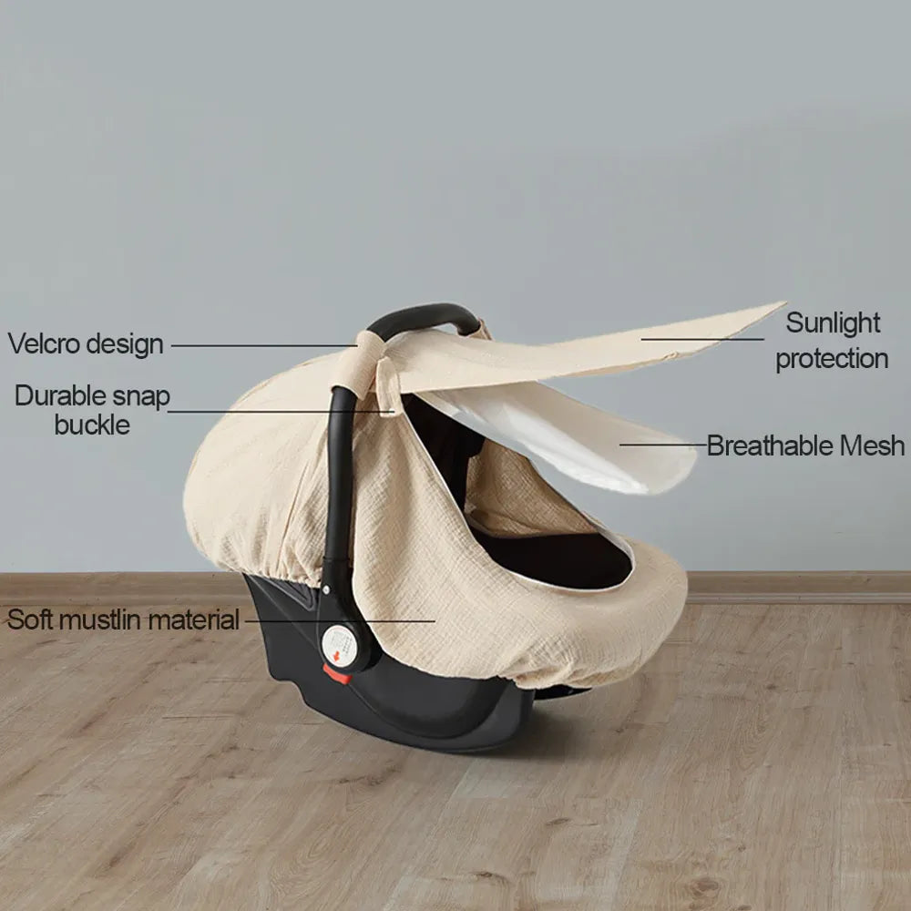 Bunnikins & Clover Baby Car Seat Net Cover