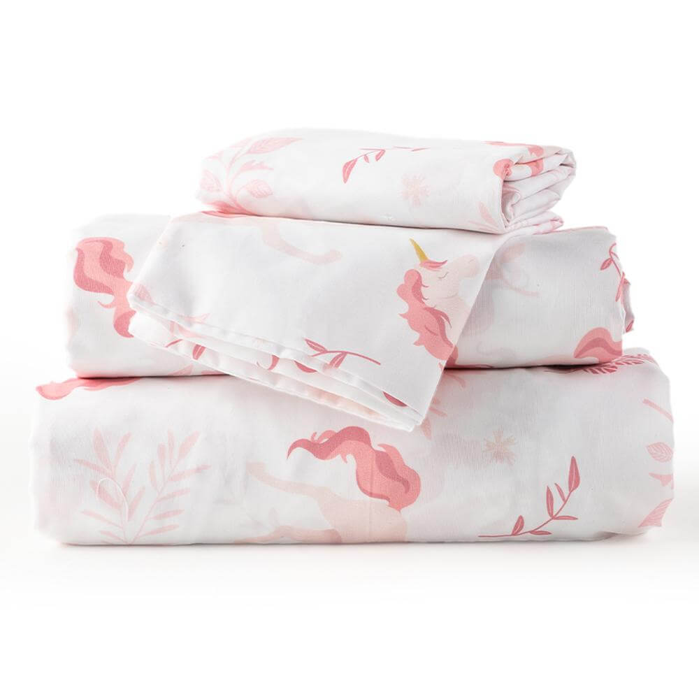 Bunnikins & Clover Unicorn Twin Sheet Set