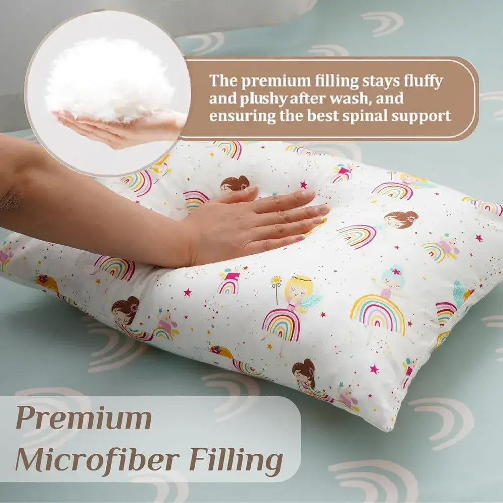 Bedrucktes Schlafkissen für Kinder aus 100 % Baumwolle 